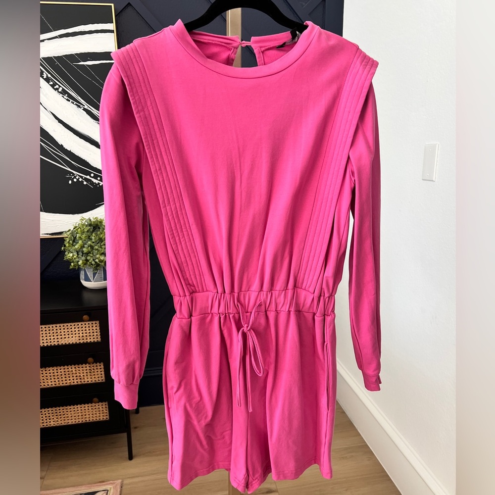 Strut & Bolt Long Sleeve Pink Romper